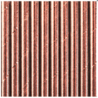 Ružovozlaté slamky - 10 ks | Elegantné papierové slamky na párty a oslavy